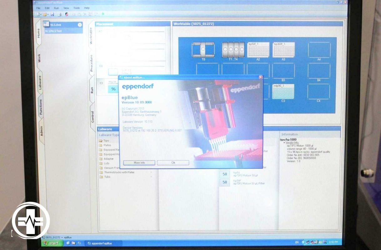Epmotion Settings Eppendorf epMotion 5075 LH Automated Liquid Handler